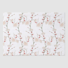 Papel De Seda Padrão de Flor de Cerejeira Boho