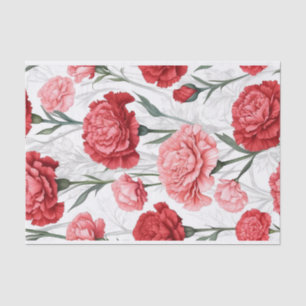 Papel De Seda Padrão de Flor de Cravagem Elegante