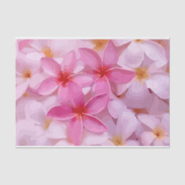 Papel De Seda Padrão de Flor de Plumeria Rosa
