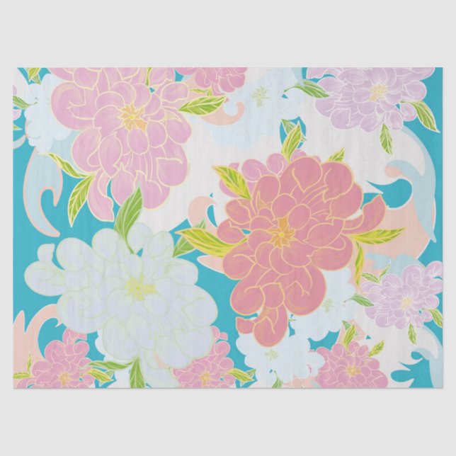 Papel De Seda padrão de flores (Frente )