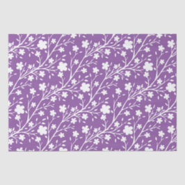 Papel De Seda Padrão de Flores Brancas de Flor de Primavera em R