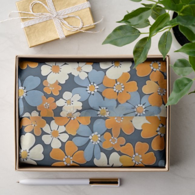 Papel De Seda Padrão de Flores Ditsy (Presente)