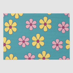 Papel De Seda Padrão de flores grandes e bonitas