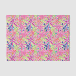 Papel De Seda Padrão de Flores Tropicais na Praia de Preppy Palm
