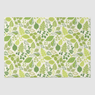 Papel De Seda Padrão de Folha Verde