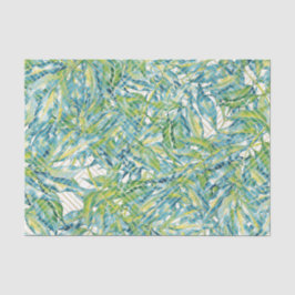 Papel De Seda Padrão de Folha Verde 12