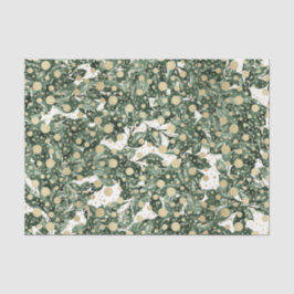 Papel De Seda Padrão de Folha Verde 17