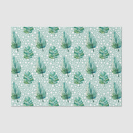 Papel De Seda Padrão de Folha Verde 19