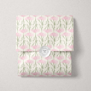 Papel De Seda Padrão de Folhagem de Flor Silvestre Delicada Rosa