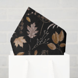 Papel De Seda Padrão de Folhas de outono