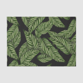 Papel De Seda Padrão de Folhas Tropicais