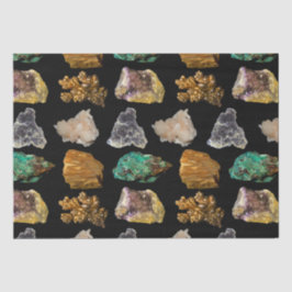 Papel De Seda Padrão de Fotografia de Rockhound e Minerals