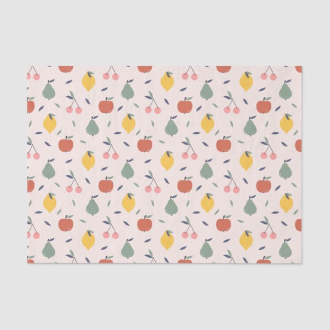 Papel De Seda Padrão de Fruta cômoda (Frente )