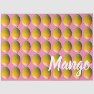 Papel De Seda Padrão de Fruta de Mango para Vegetariano e Vegan