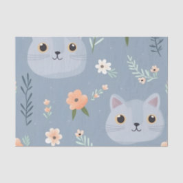 Papel De Seda Padrão de gato fofo