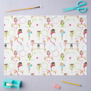 Papel De Seda Padrão de Ginástica Multicolorida para Crianças