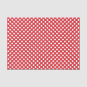Papel De Seda Padrão de Gingham Vermelho Picnic Chic Country