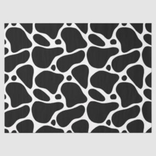 Papel De Seda Padrão de Girafa Preta e Branca