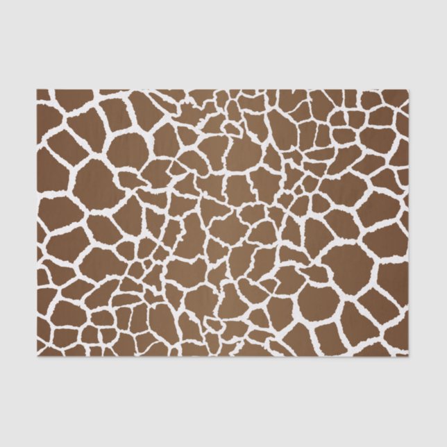 Papel De Seda Padrão de girafa safari (Frente )