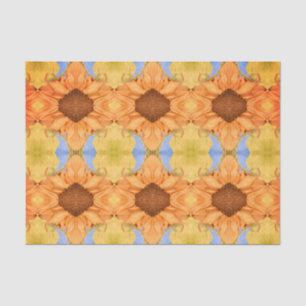 Papel De Seda Padrão de girassol Amarelo Aquarela Boho