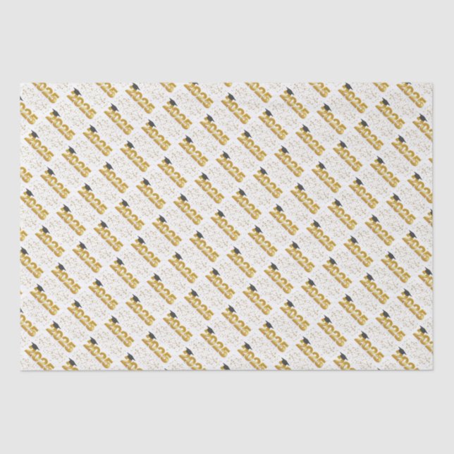 Papel De Seda Padrão de graduação do Celebratory 2025 (Frente )