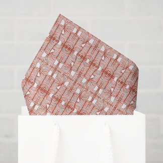 Papel De Seda Padrão de Grão de Madeira Abstrato Moderno Coral L