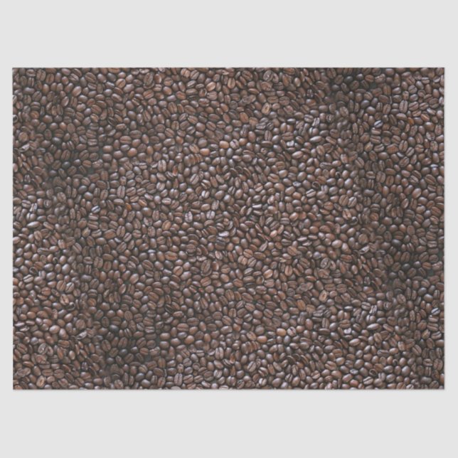 PAPEL DE SEDA PADRÃO DE GRÃOS DE CAFÉ (Frente )