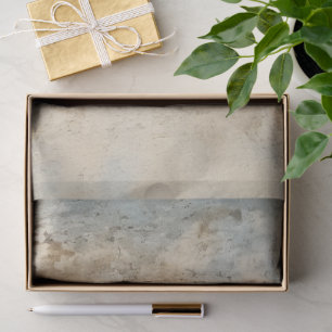 Papel De Seda Padrão de Grunge Dourado Azul Vintage
