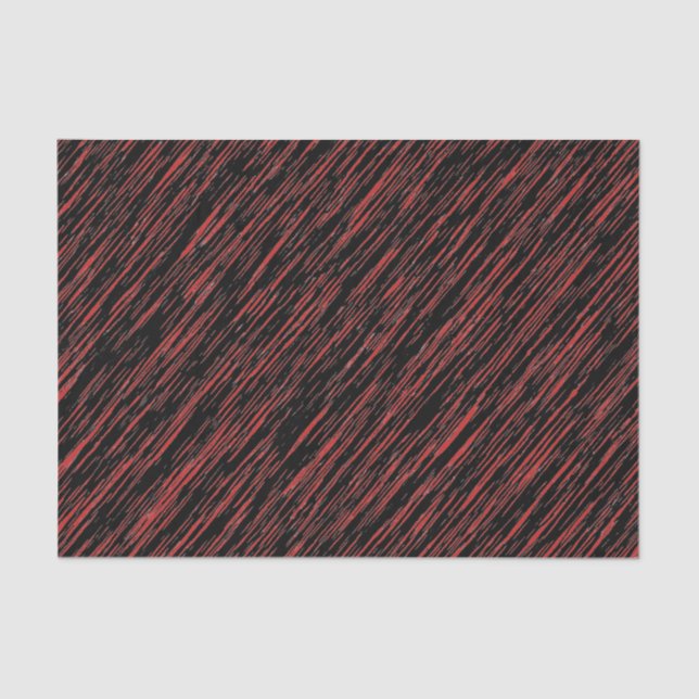 Papel De Seda Padrão de Grunge Preto e Vermelho (Frente )