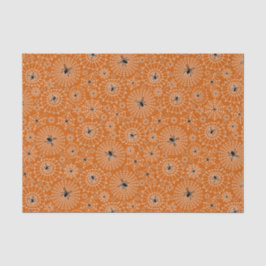 Papel De Seda Padrão de Halloween | Aranhas sobre teias aranhas