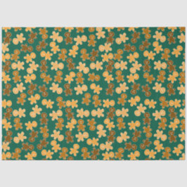 Papel De Seda Padrão de Homem de Biscoito Multicultural em Verde