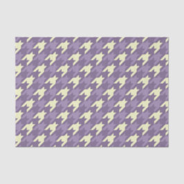 Papel De Seda Padrão de houndstooth em roxo e creme