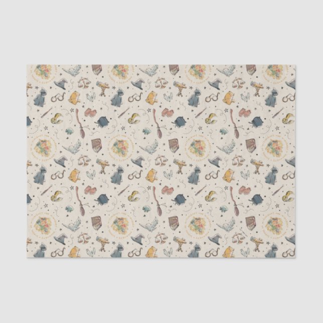 Papel De Seda Padrão de ícones do Harry Potter - Chá de fraldas (Frente )