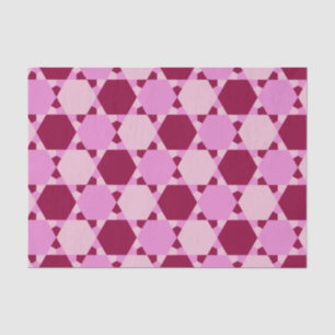 Papel De Seda Padrão de Ilusão Óptica de Triângulo Rosa Girly