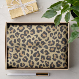 Papel De Seda Padrão de Impressão Animal de Leopardo de Vida Sel
