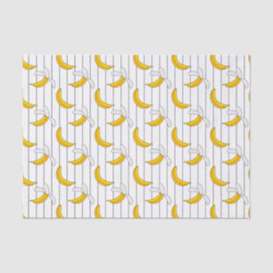 Papel De Seda Padrão de Impressão de Bananas e Stripes
