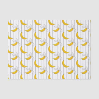 Papel De Seda Padrão de Impressão de Bananas e Stripes