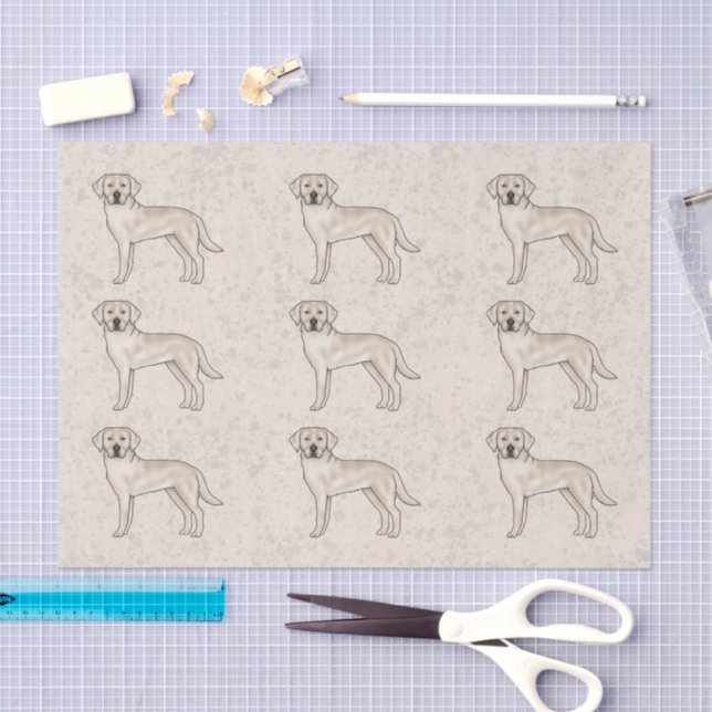 Papel De Seda Padrão de Impressão de Cachorro Labrador Retriever (Arte )