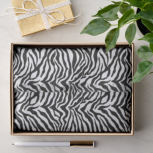 Papel De Seda Padrão de Impressão de Zebra Branca Branca Artsy P