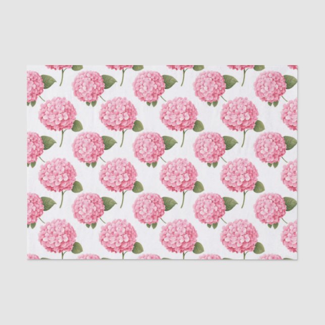 Papel De Seda Padrão de Jardim de Algodão Rosa Floral (Frente )
