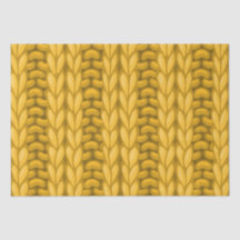 Padrão de Lã de Tricô de Inverno Ocre Amarelo