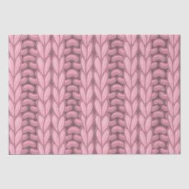 Papel De Seda Padrão de Lã de Tricô de Inverno Rosa Claro