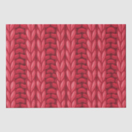 Papel De Seda Padrão de Lã de Tricô Vermelho de Inverno