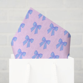 Papel De Seda Padrão de laço azul