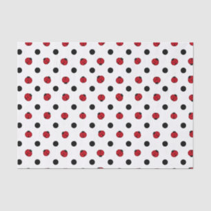 Papel De Seda Padrão de ladybug retro-cúbico