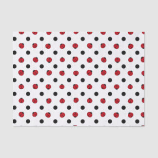 Papel De Seda Padrão de ladybug retro-cúbico