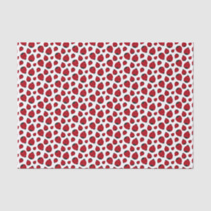 Papel De Seda Padrão de Ladybug vermelho