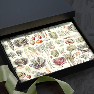 Papel De Seda Padrão de Legumes Adolphe Millot