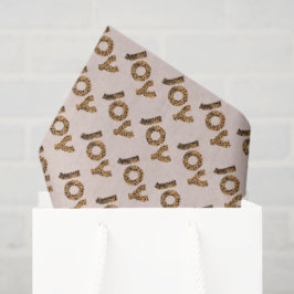 Papel De Seda Padrão de leopardo de alegria de Natal