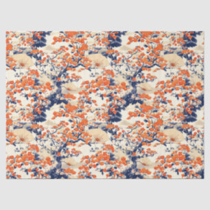 Papel De Seda Padrão de Leque de Flor de Cerejeira Japonesa (2)